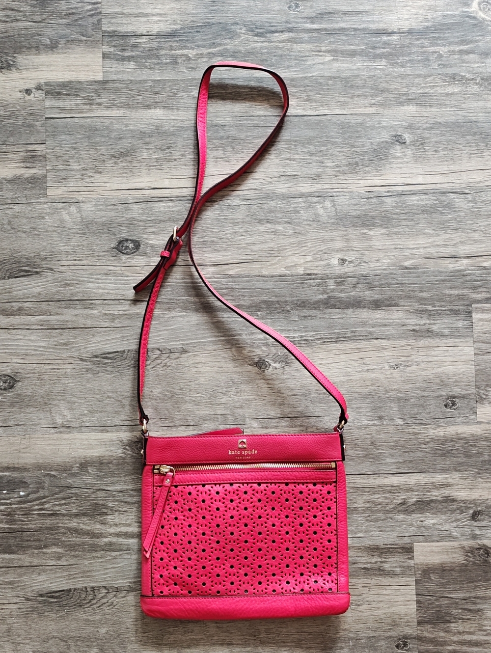 Kate Spade Red Leather Crossbody Purse